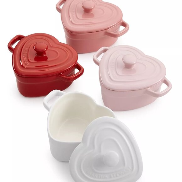 Martha Stewart Other - Martha Stewart Collector's Ceramic Heart-Shaped Cocottes